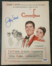 Load image into Gallery viewer, Jerry Lewis signed Cinderfella paper advertisement (8.5 x 11)
