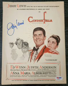 Jerry Lewis signed Cinderfella paper advertisement (8.5 x 11)