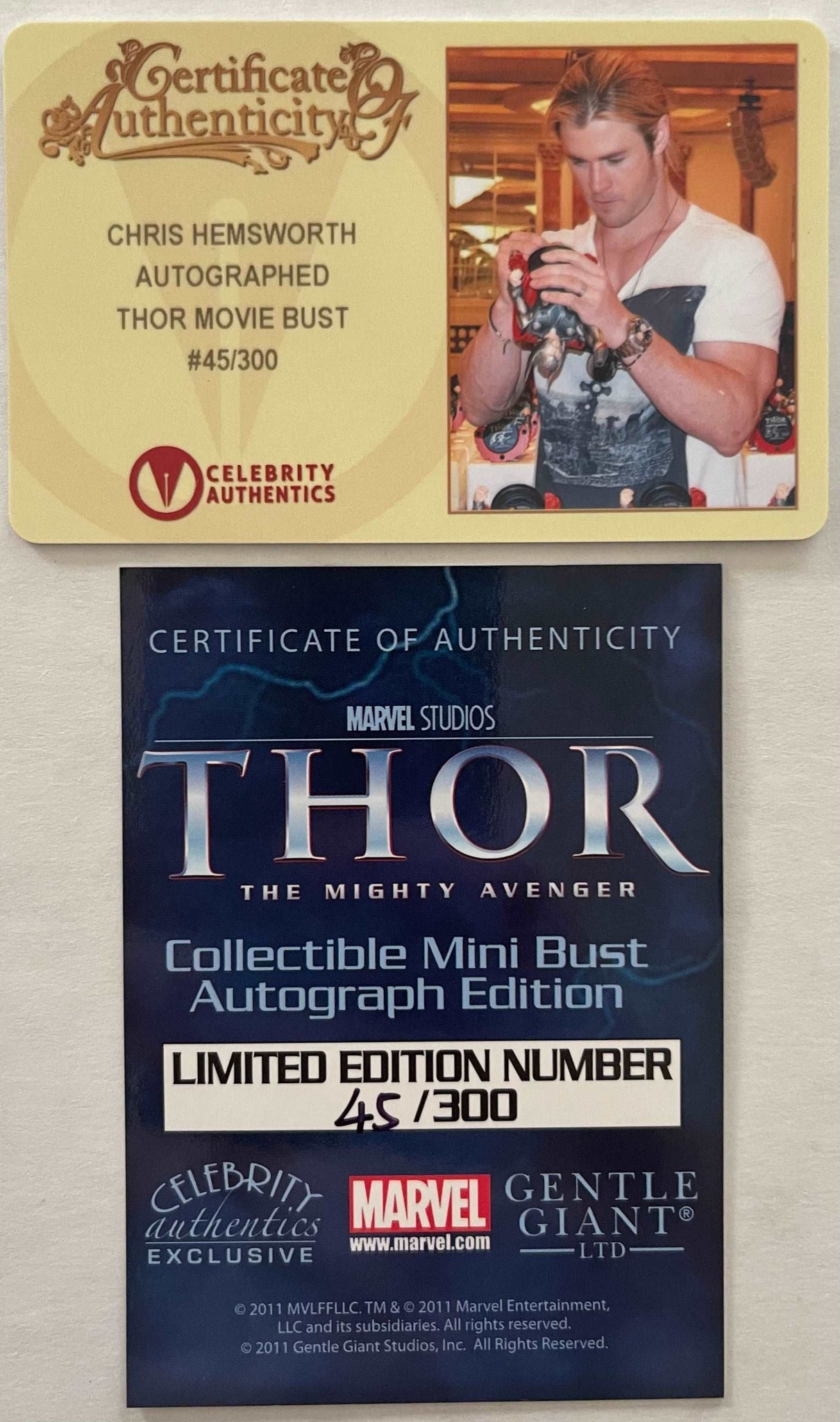 Chris Hemsworth Signed Marvel Studios Thor Statue Bust Limited