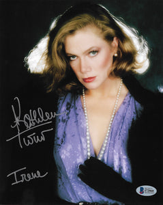Kathleen Turner signed Prizzi's Honor 8x10 Photo inscribed "Irene"