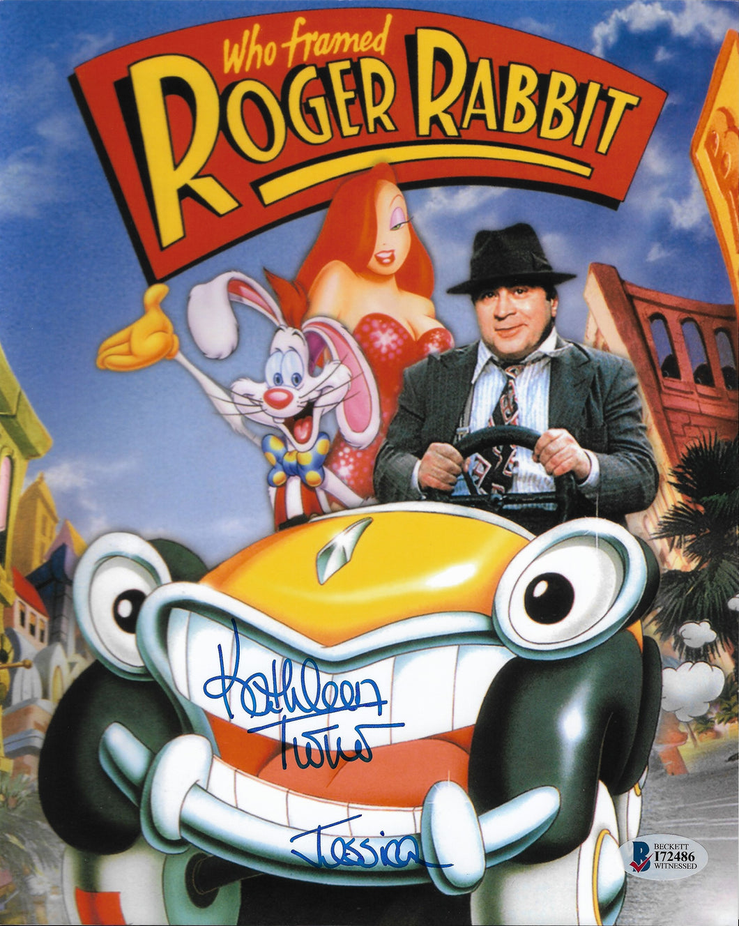 Kathleen Turner signed 8x10 Who Framed Roger Rabbit Photo with 