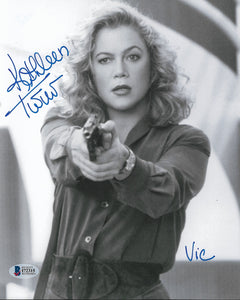 Kathleen Turner signed 8x10 V.I. Warshawski photo inscribed "VIC"