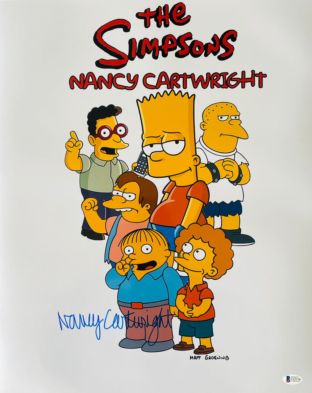 Nancy Cartwright signed 16x20 Metallic Print