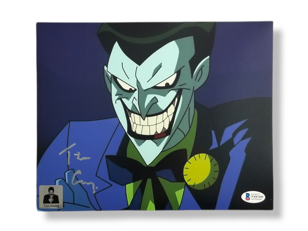 TIM CURRY SIGNED 8x10 PHOTO BATMAN THE JOKER AUTOGRAPHED BAS COA