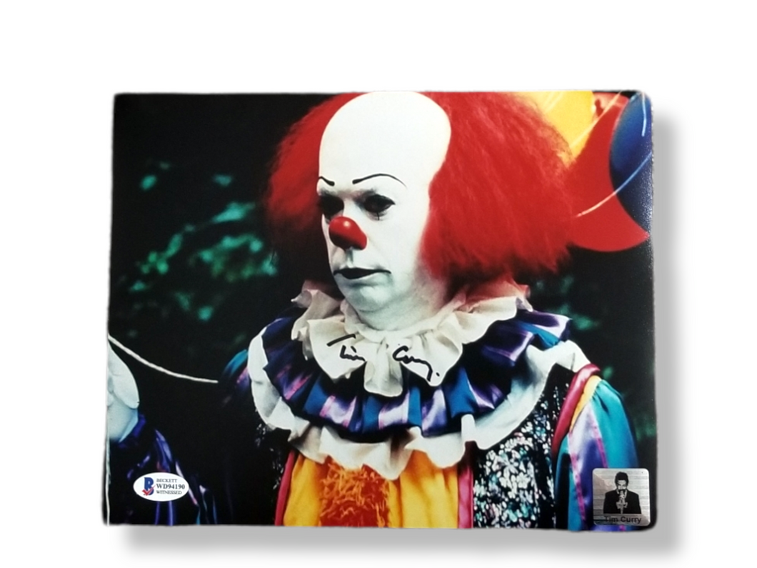 TIM CURRY SIGNED 8x10 PHOTO IT PENNYWISE AUTOGRAPHED BAS COA 5