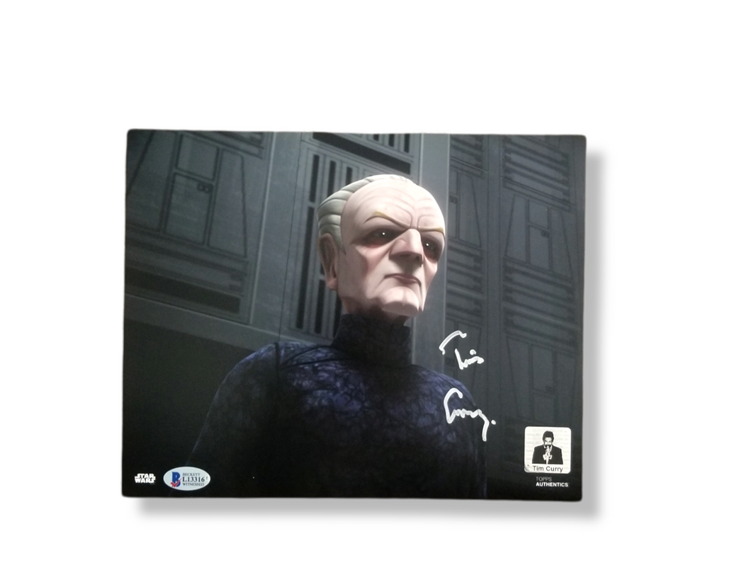 TIM CURRY SIGNED 8x10 PHOTO STAR WARS PALPATINE AUTOGRAPHED BAS COA 2